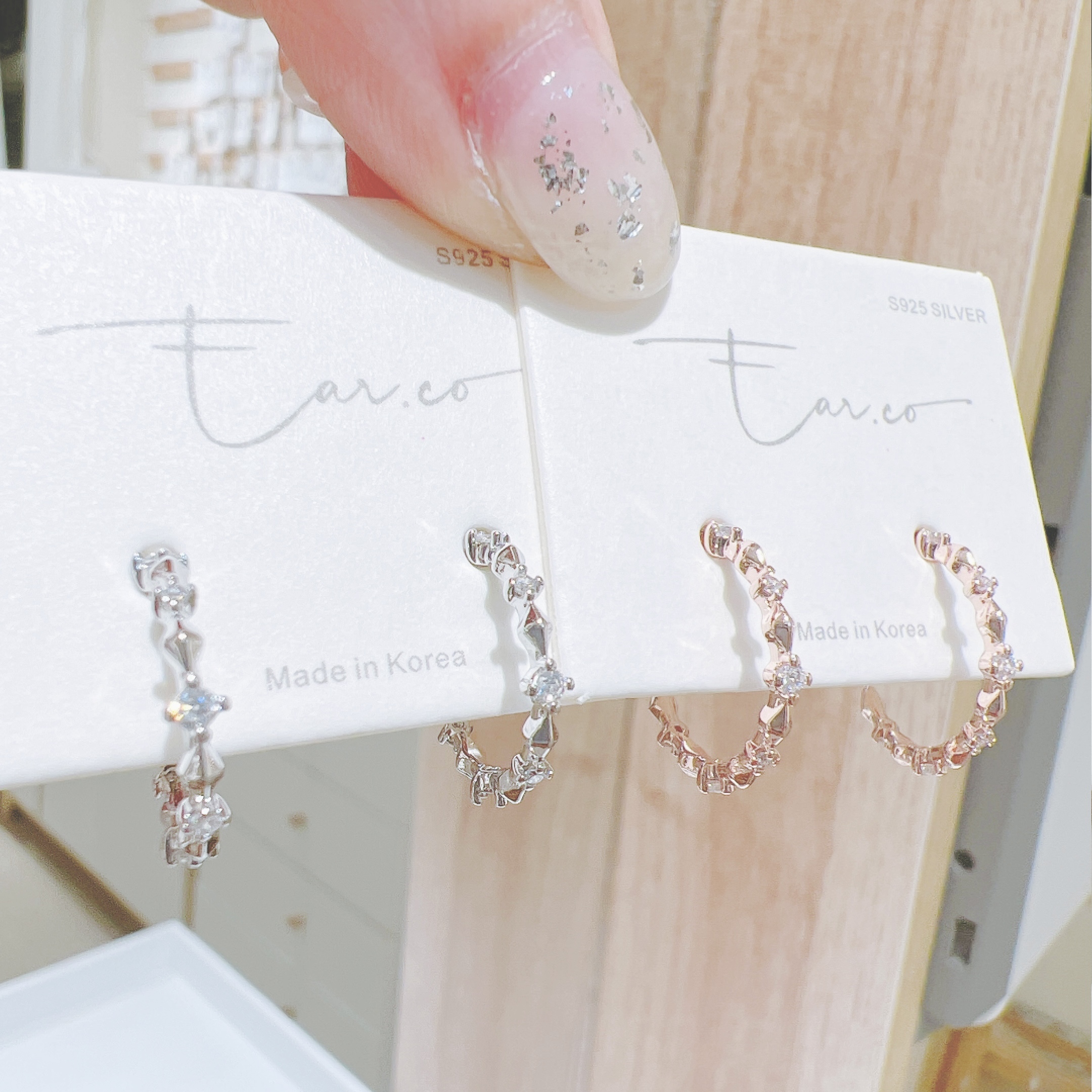 小菱形閃石半耳圈 #H23