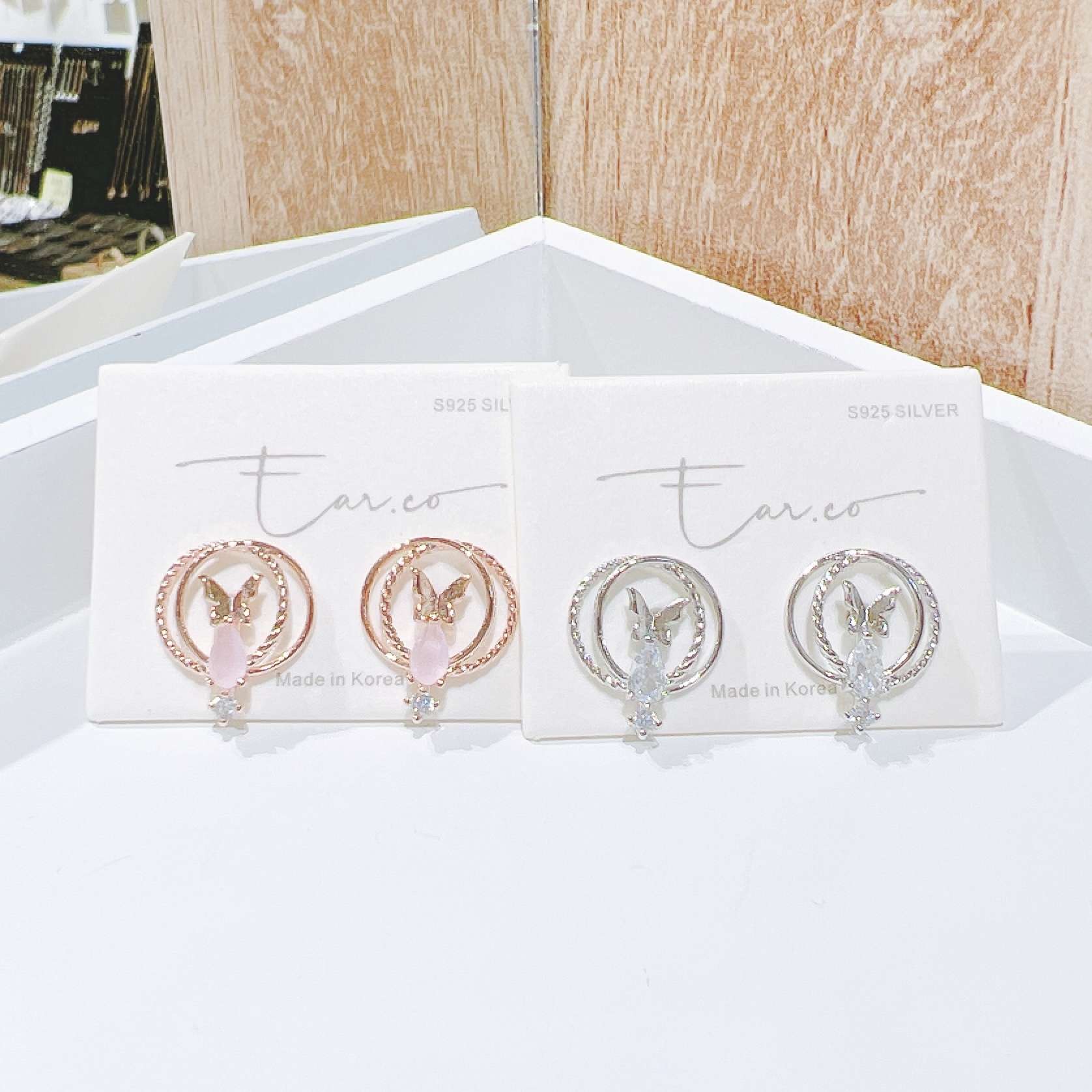 蝴蝶熱氣球耳環 #H8