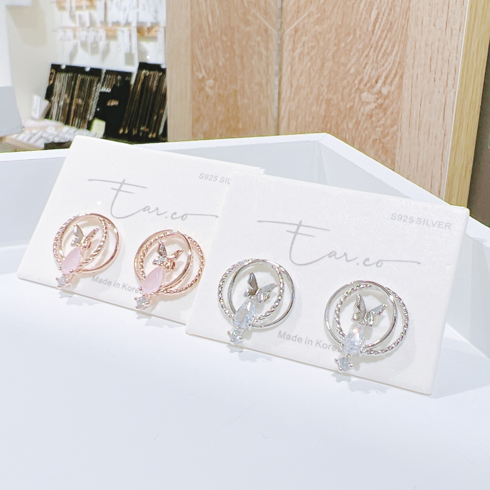 蝴蝶熱氣球耳環 #H8