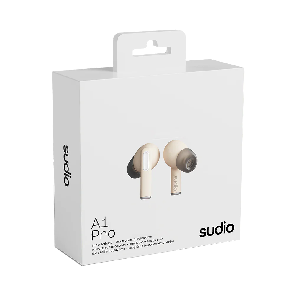 現貨｜原裝行貨一年保養｜SUDIO A1 PRO A.N.C 入耳式耳機｜SAND 奶茶色 [主動降噪 高穿透清晰通話品質 IPX4 防水等級]