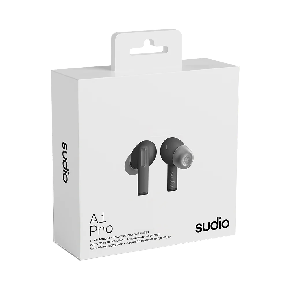 現貨｜原裝行貨一年保養｜SUDIO A1 PRO A.N.C 入耳式耳機｜BLACK 經典黑 [主動降噪 高穿透清晰通話品質 IPX4 防水等級]