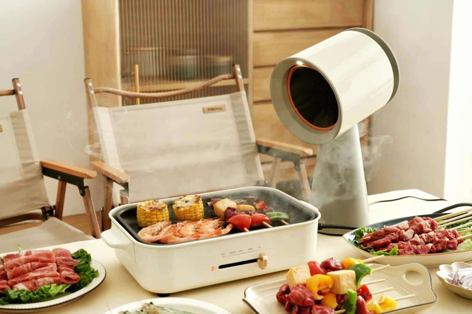 Casa MiaCASA MIA移動式桌上抽油煙機 米灰色