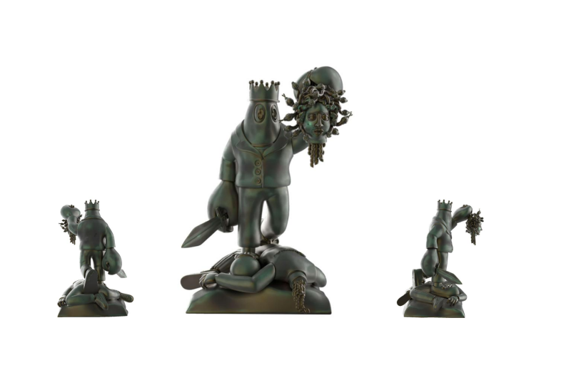 Philip Colbert The Triumph of Perseus Bronze Sculpture 菲利普·考爾伯特 珀爾修斯的勝利 龍蝦