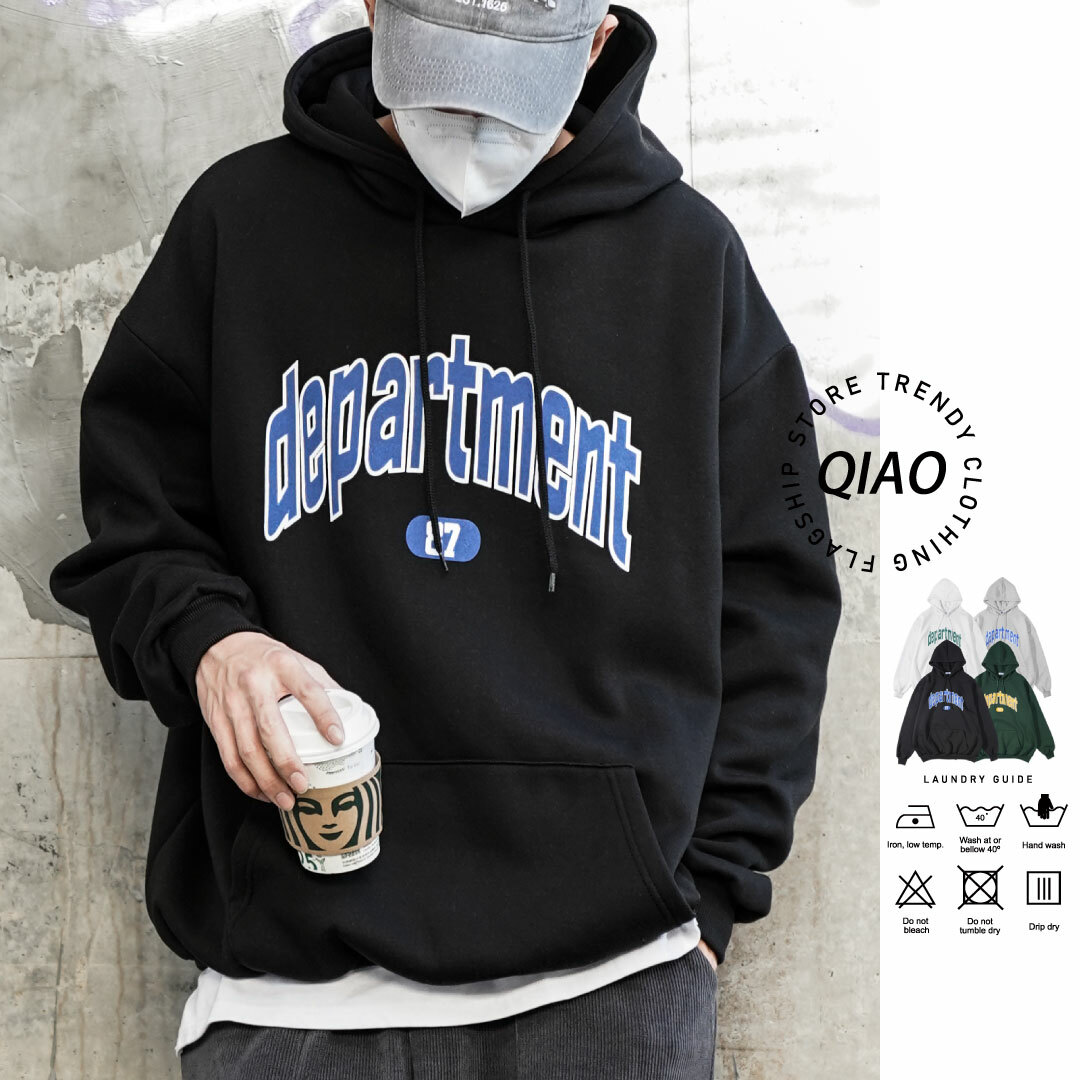 QIAO - department 內刷毛 帽T