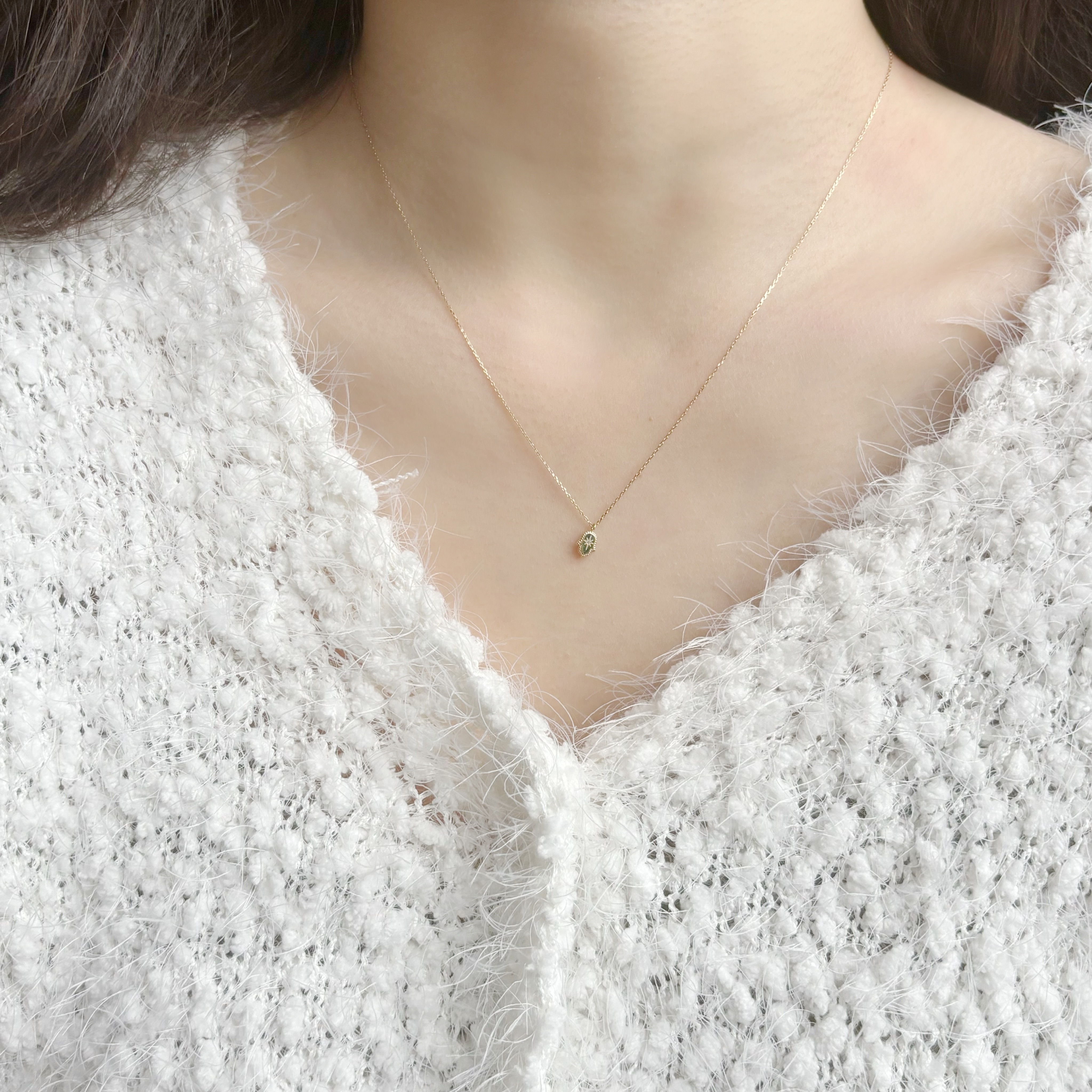 14k法蒂瑪之手真鑽項鍊