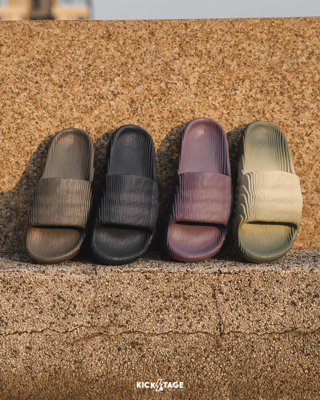 男女鞋 ADIDAS ADILETTE 22 鐵灰 紫 灰綠 深藍 波紋 運動 防水拖鞋【HP6522】yeezy平民版 ADWP