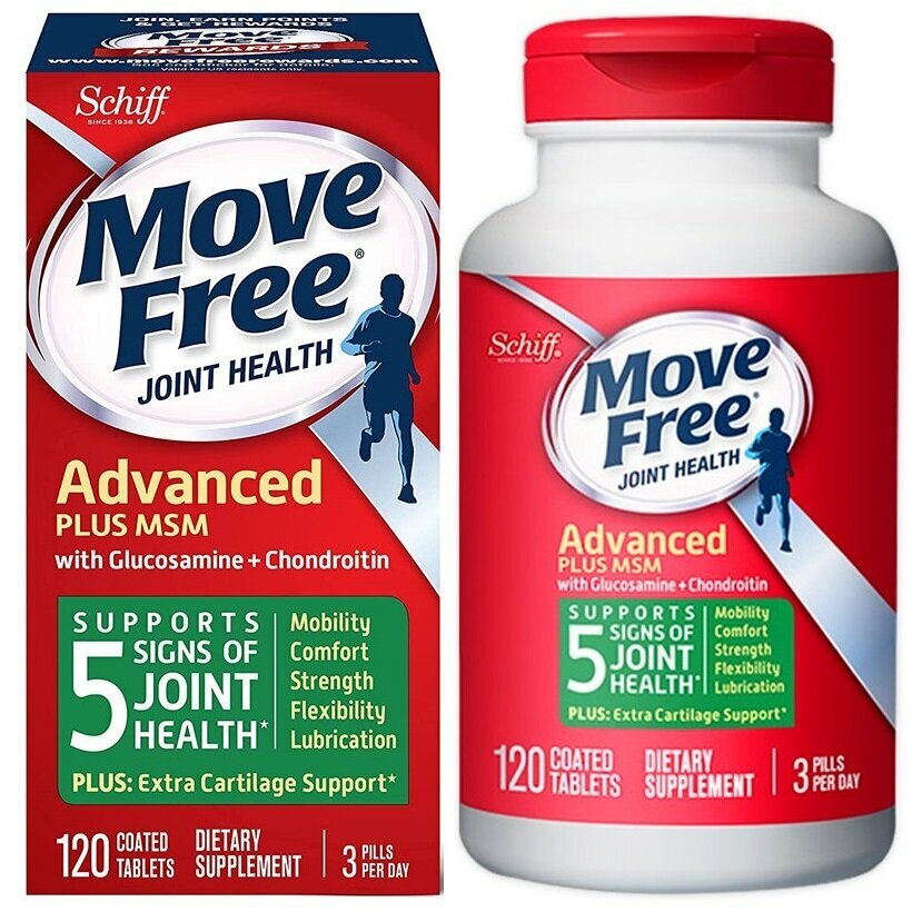 益節 - 有機硫添加物(Plus MSM)含葡萄糖胺和軟骨素的關節健康補充劑 120粒 【平行進口】