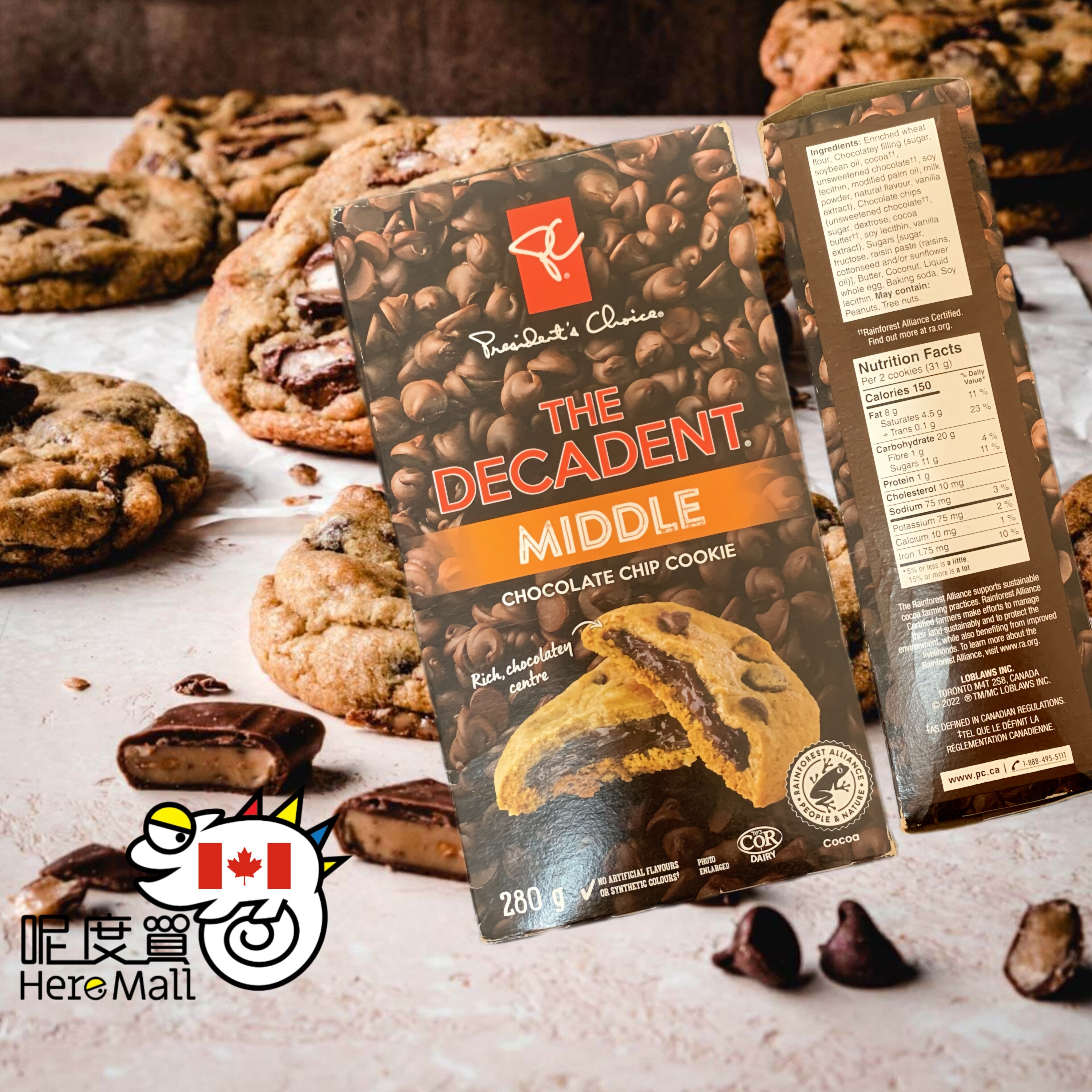 [加拿大直送] PC The Decadent 朱古力曲奇 280g (逢星期日截單,7至10個工作天送貨)
