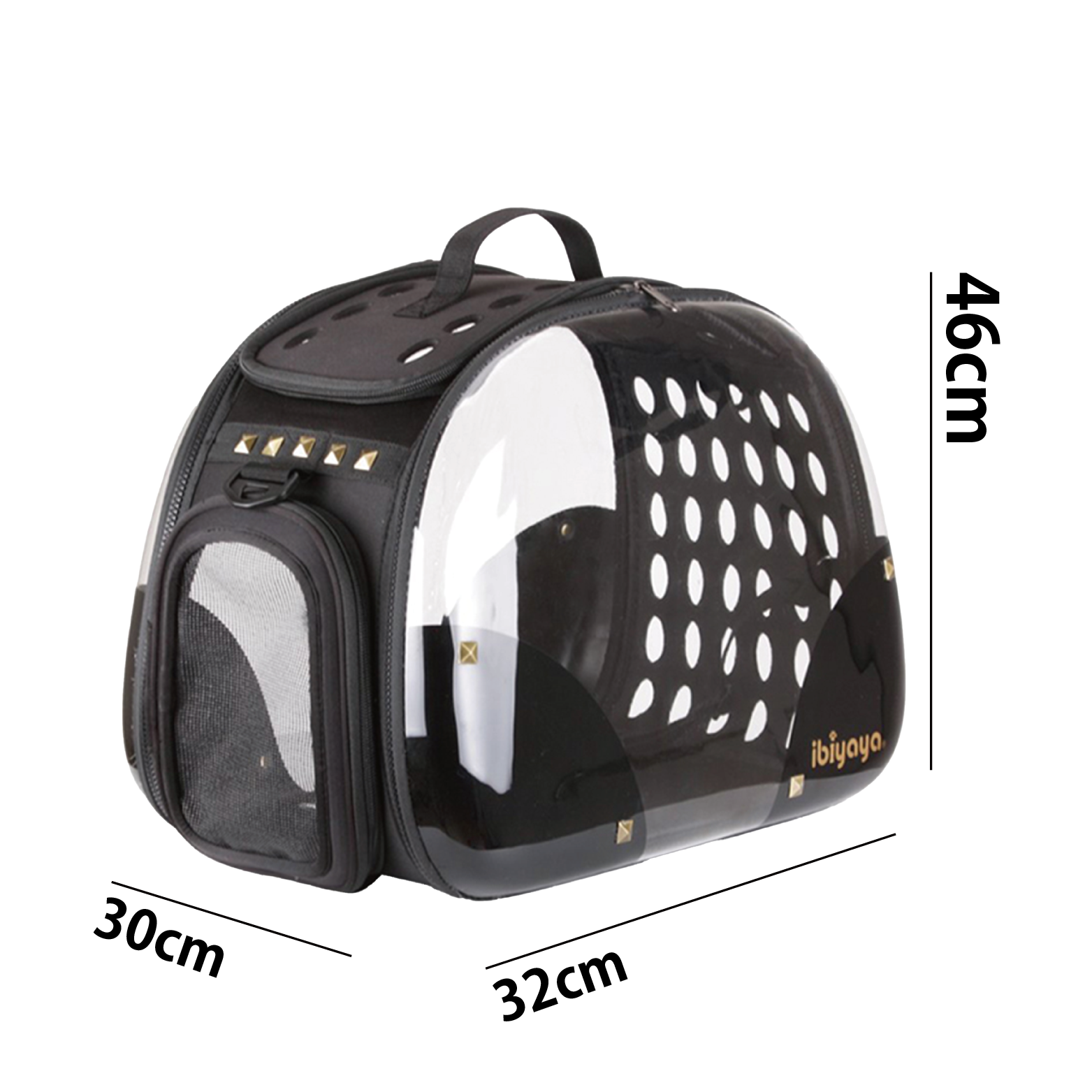 Ibiyaya|透明膠囊寵物提包-龐克搖滾(46×30×32)