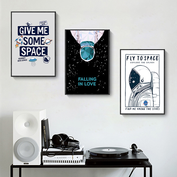 翱翔宇宙無框掛畫