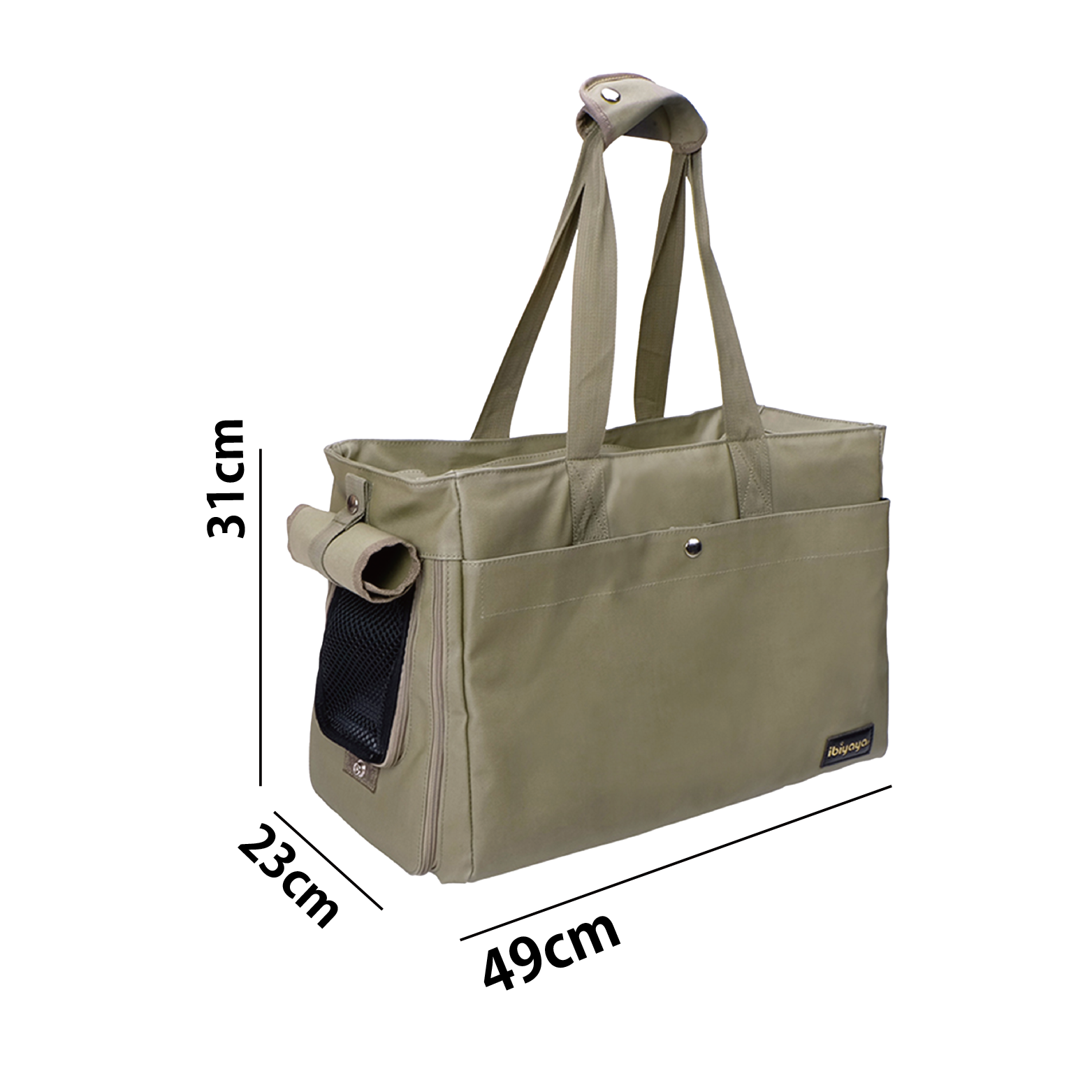 Ibiyaya簡約手做寵物帆布包-軍綠色