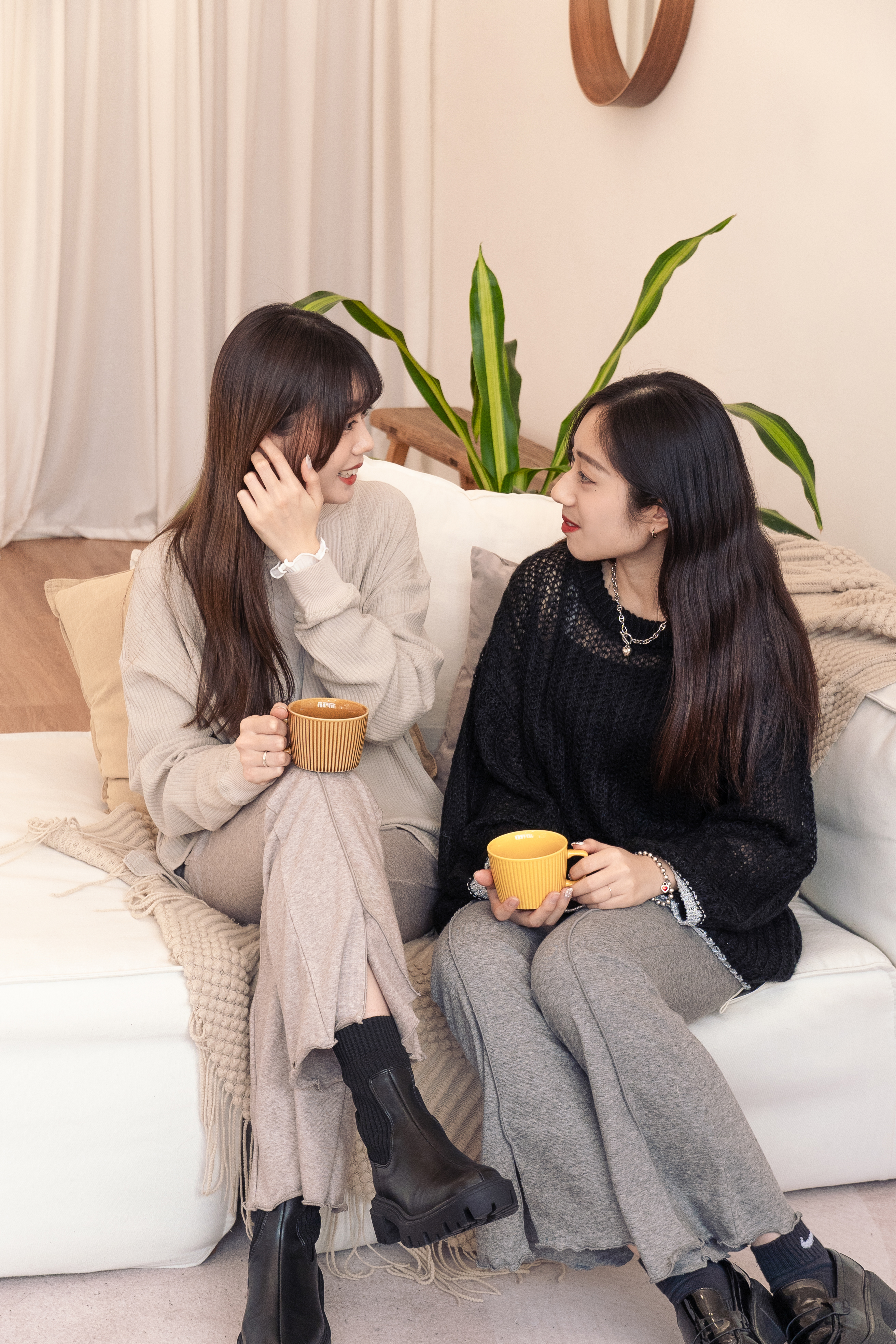 10029 | 無印家居感～超舒適混紡懶人喇叭褲