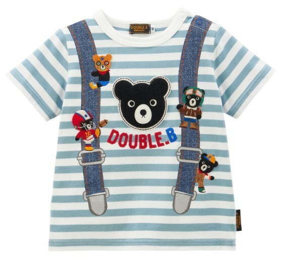 DB非洲熊背帶圖案短袖T卹