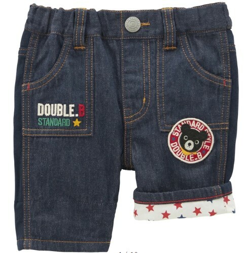 DB黑熊補丁牛仔半褲