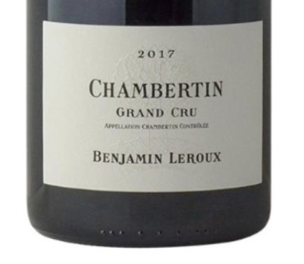 Benjamin Leroux Chambertin Grand Cru 2017 (1500ml)