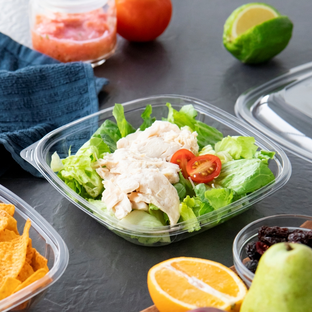 塑膠透明沙拉盒-HK 正方形 24oz
