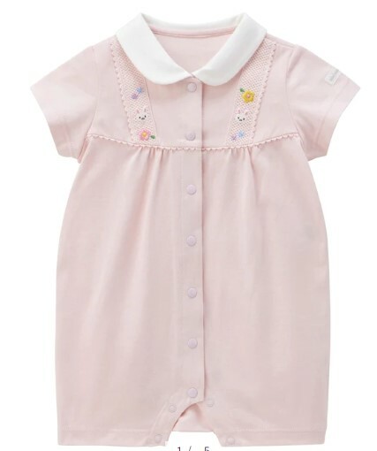 MH兔花刺綉短袖連體服