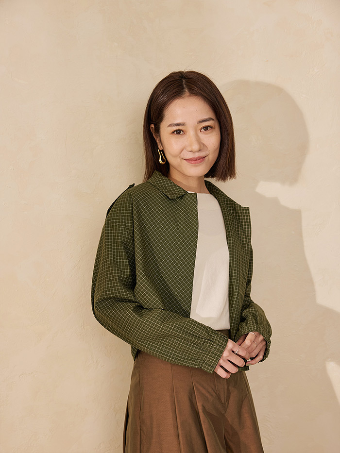 落入銀河肩袢縮袖外套-綠城