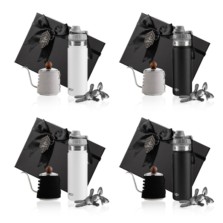 PO: 丹麥手沖咖啡二件禮盒組(手沖壺-共2色/醇泡保溫杯-共2色)