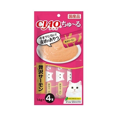 CIAO 奢華三文魚 (14gx4支裝)【$100 X 7 包】【可混合其他口味】