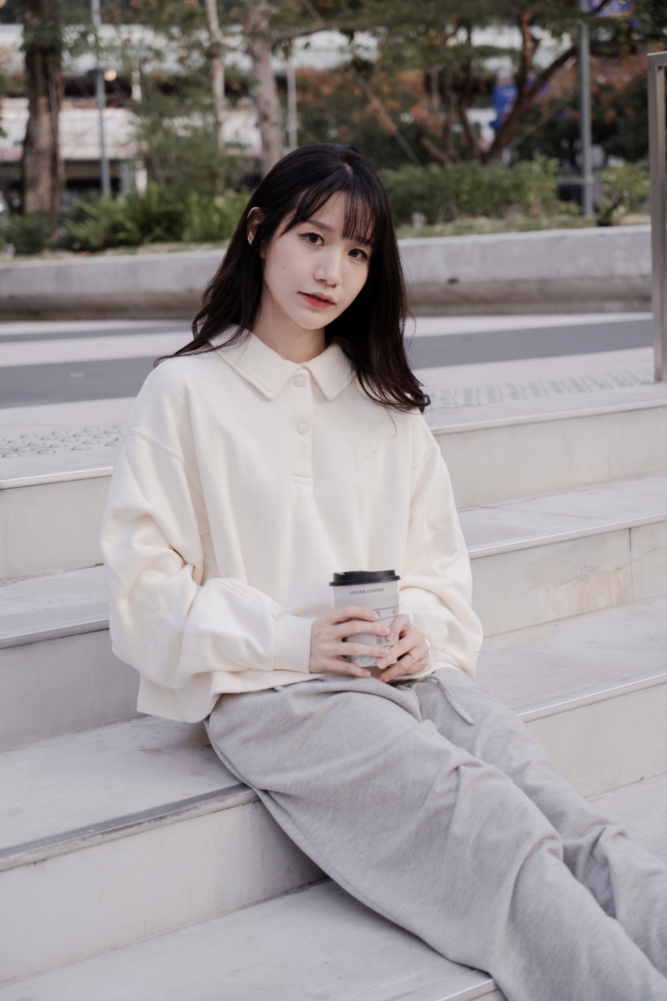 【現貨】PUMA POLO KADIN SWEATSHİRT 短版上衣 杏色 53342465