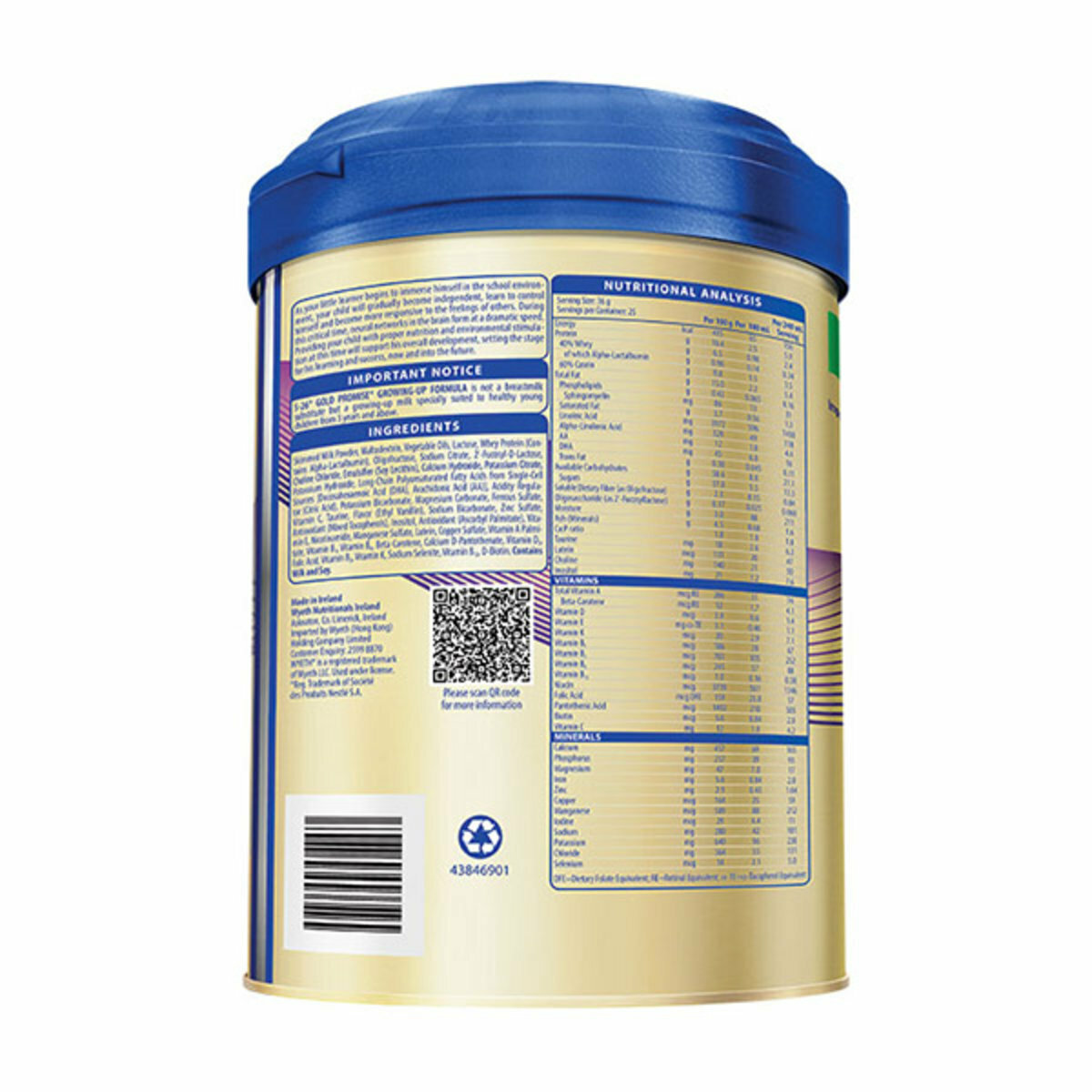 惠氏 - S-26® GOLD 4號兒童成長配方奶粉900克 (Wyeth® S26, HMO)