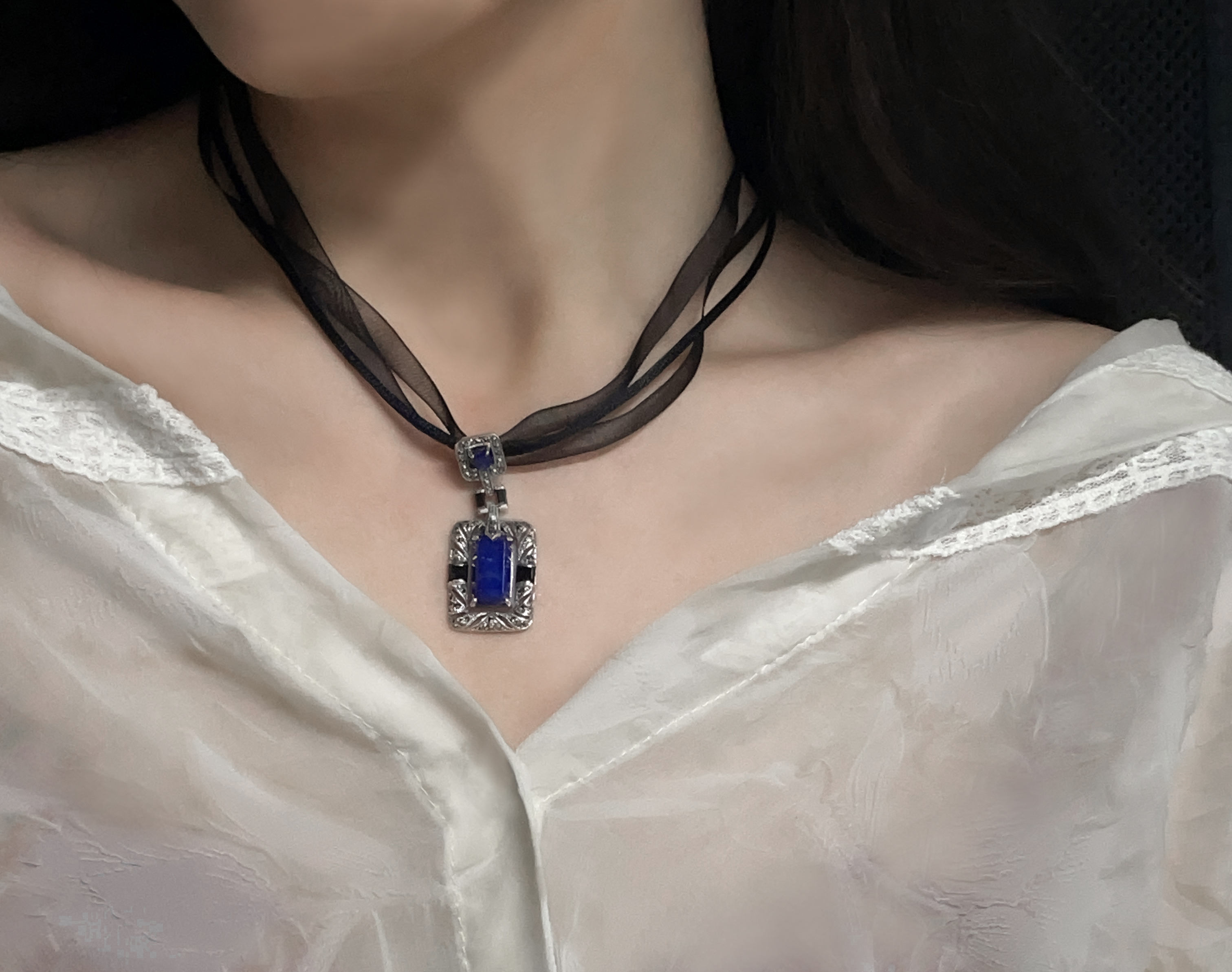 幾何青金石墜子