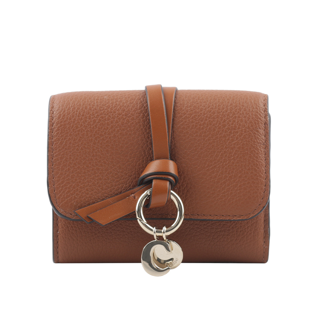 【Chloé】Alphabet C Logo 牛皮三折短夾
