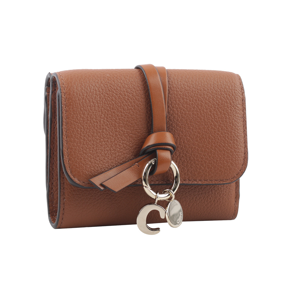 【Chloé】Alphabet C Logo 牛皮三折短夾