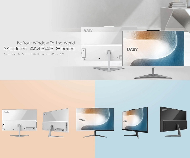 米特3C數位–MSI微星 Modern AM242 12M-677TW 24型一體機(i5-1235U/8G/512G/W11)