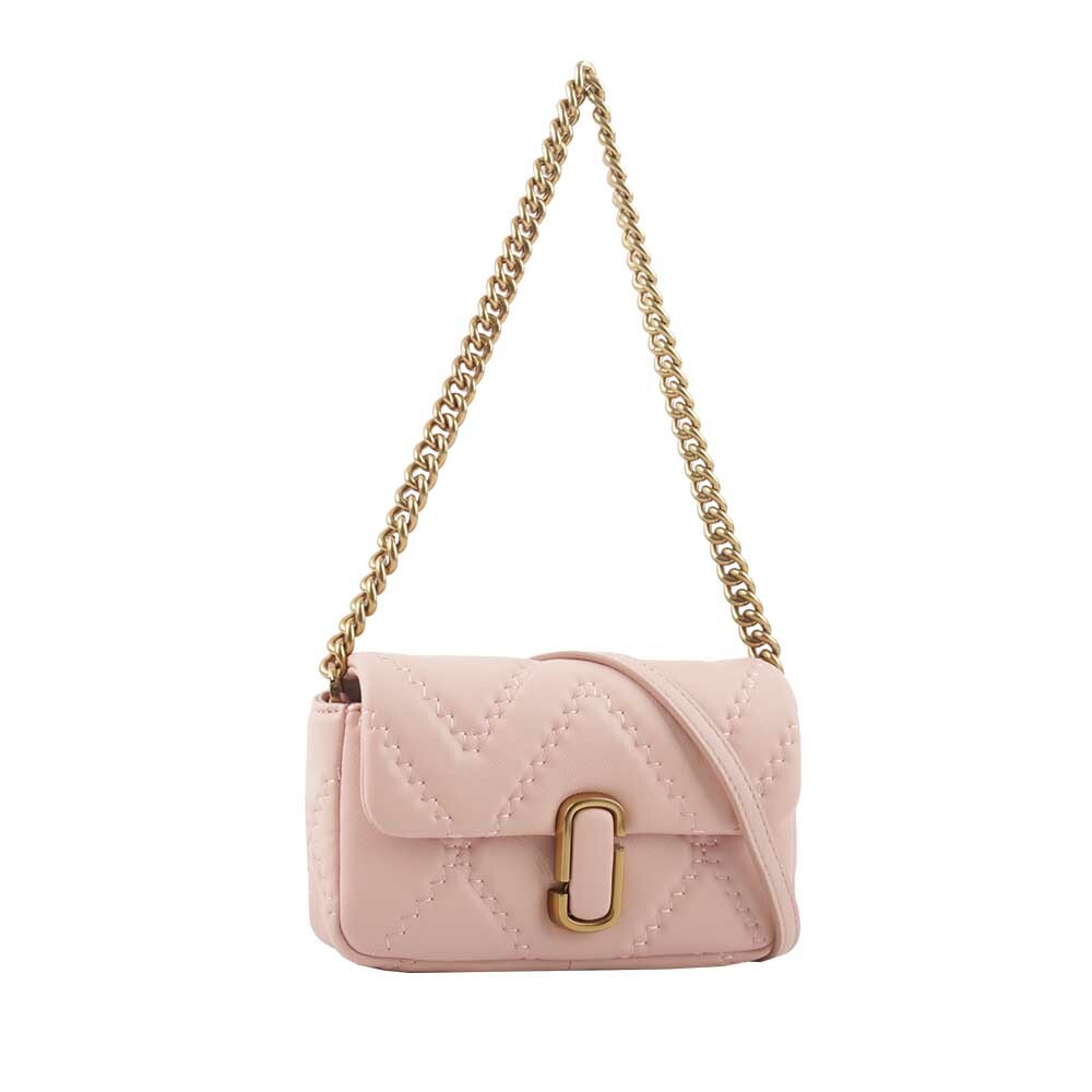 【MARC JACOBS】THE J MARC 縫線小羊皮翻蓋迷你二用包