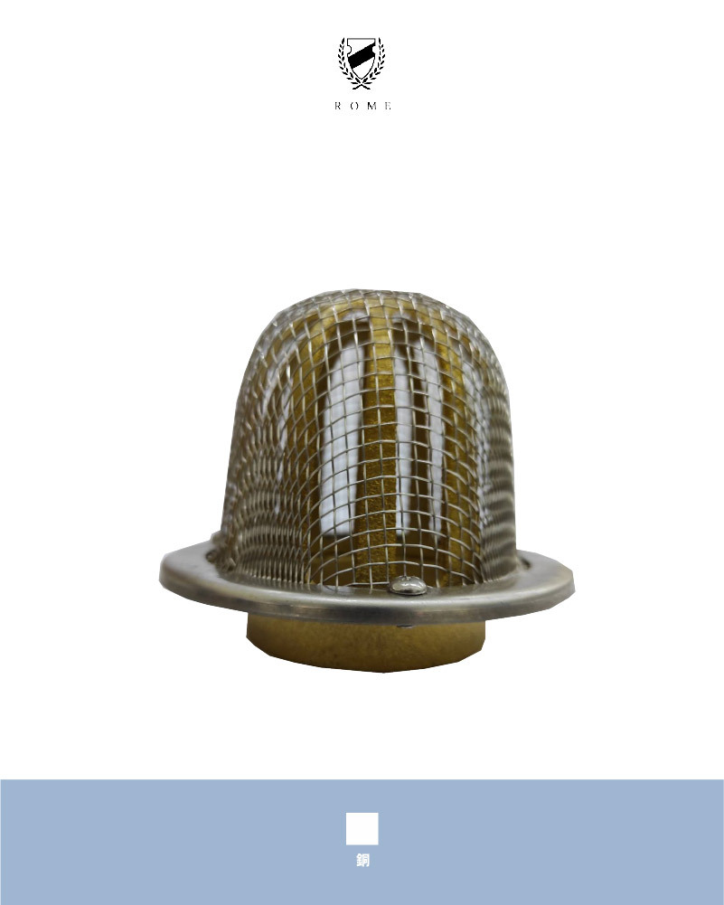 銅高腳屋上落水頭(附ST網)(TC3519A)