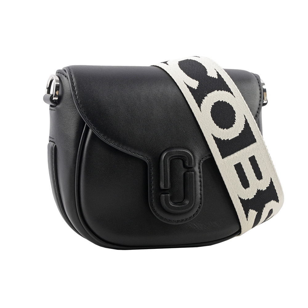【MARC JACOBS】THE MESSENGER 小款翻蓋馬鞍斜背包(黑色) 2S3HMS003H03 001