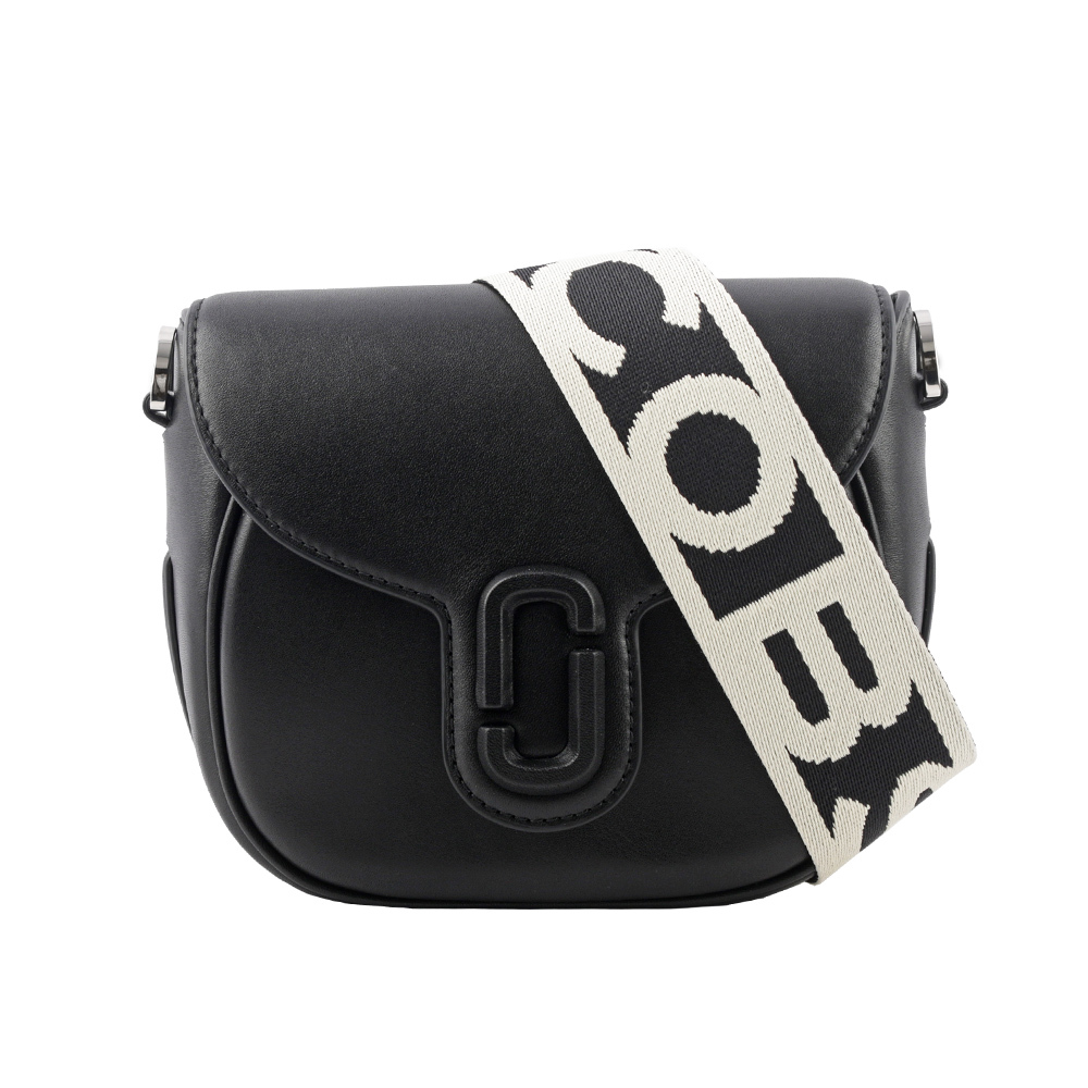 【MARC JACOBS】THE MESSENGER 小款翻蓋馬鞍斜背包(黑色) 2S3HMS003H03 001
