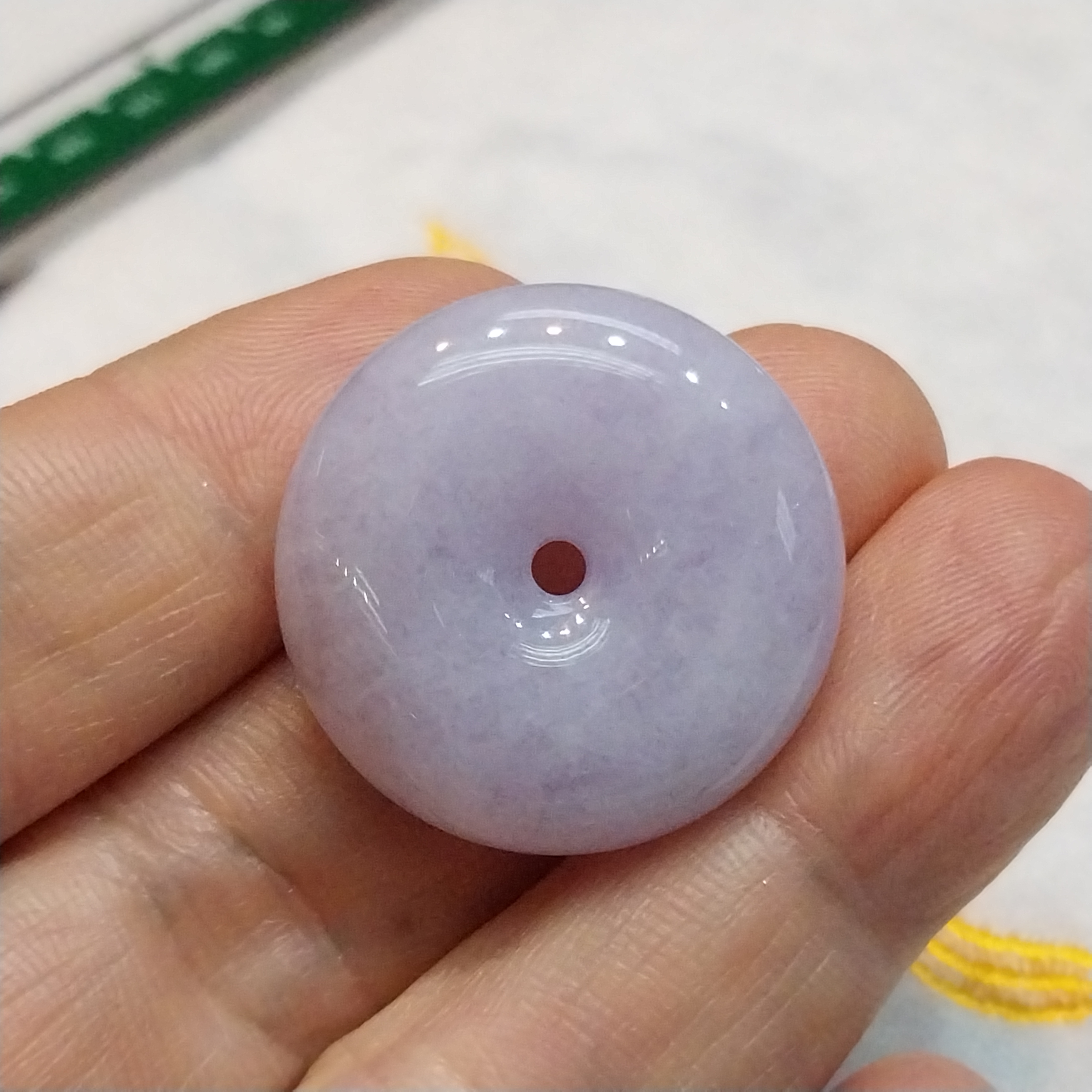 冰粉紫平安扣 (26mm直徑),天然翡翠A玉, 緬甸玉, Jade, Jadeite