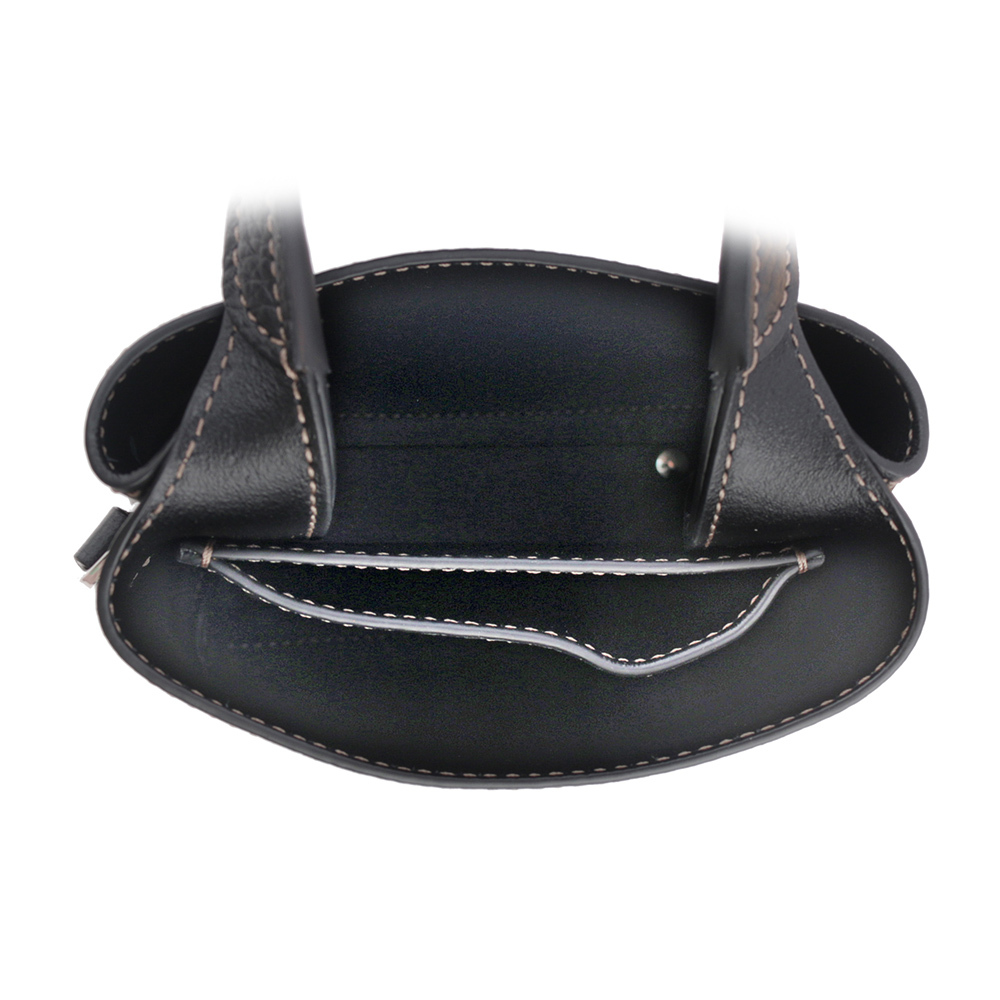 【TOD'S】 T Logo 超小號手提/斜背二用皮革手機包(黑色) XBWAPAT9000QRIB999