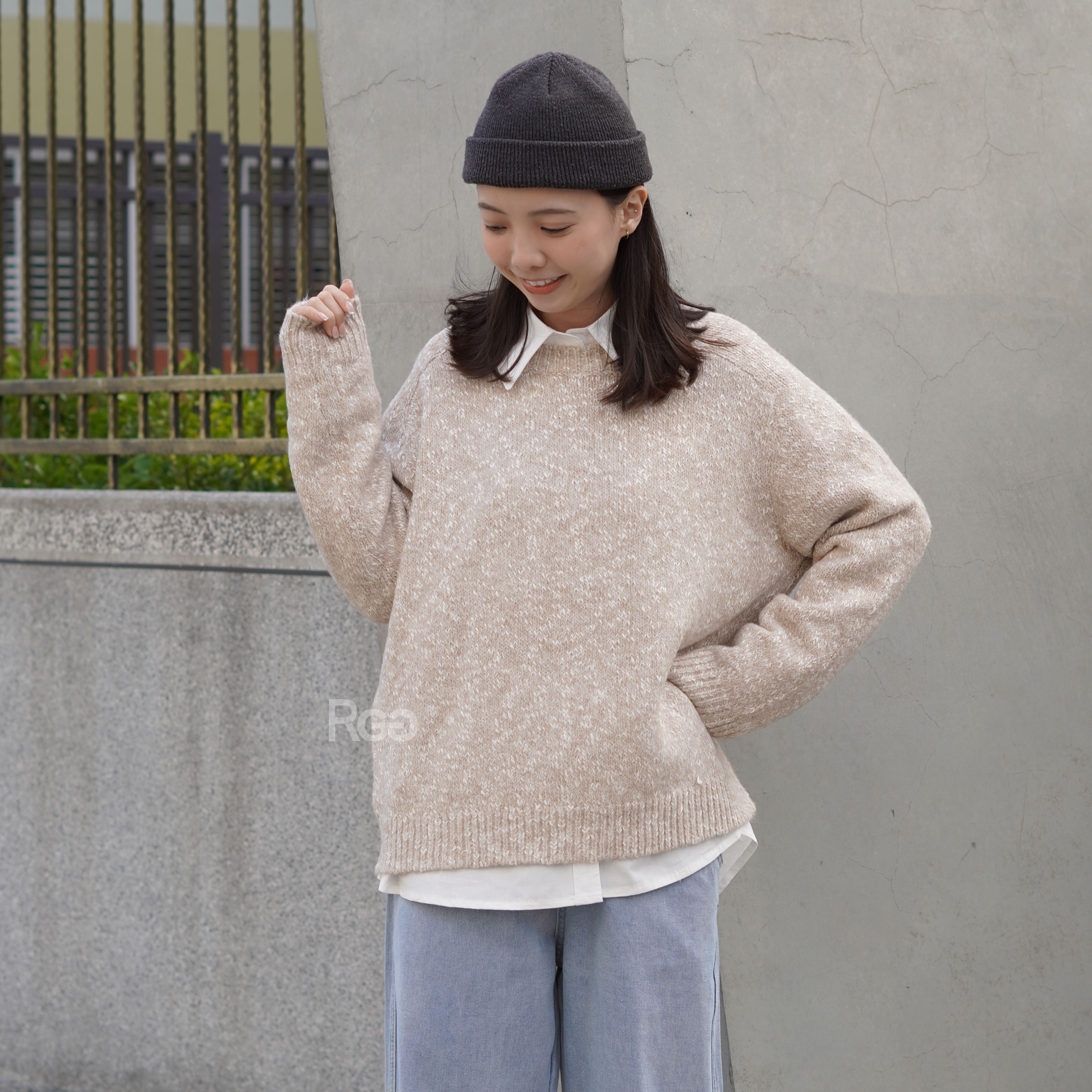 #8893 羊毛混色針織軟毛衣