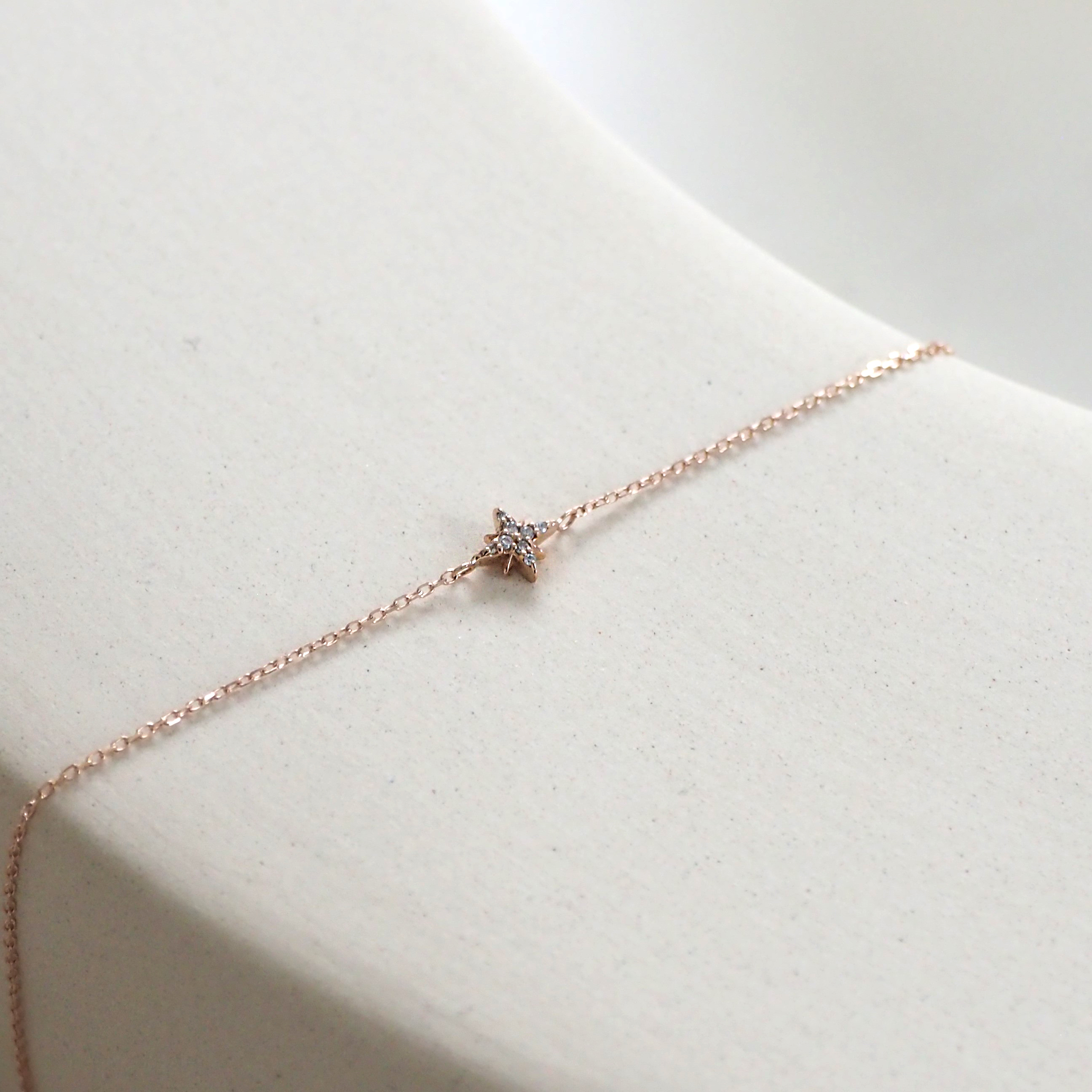 14k小星芒真鑽手鍊