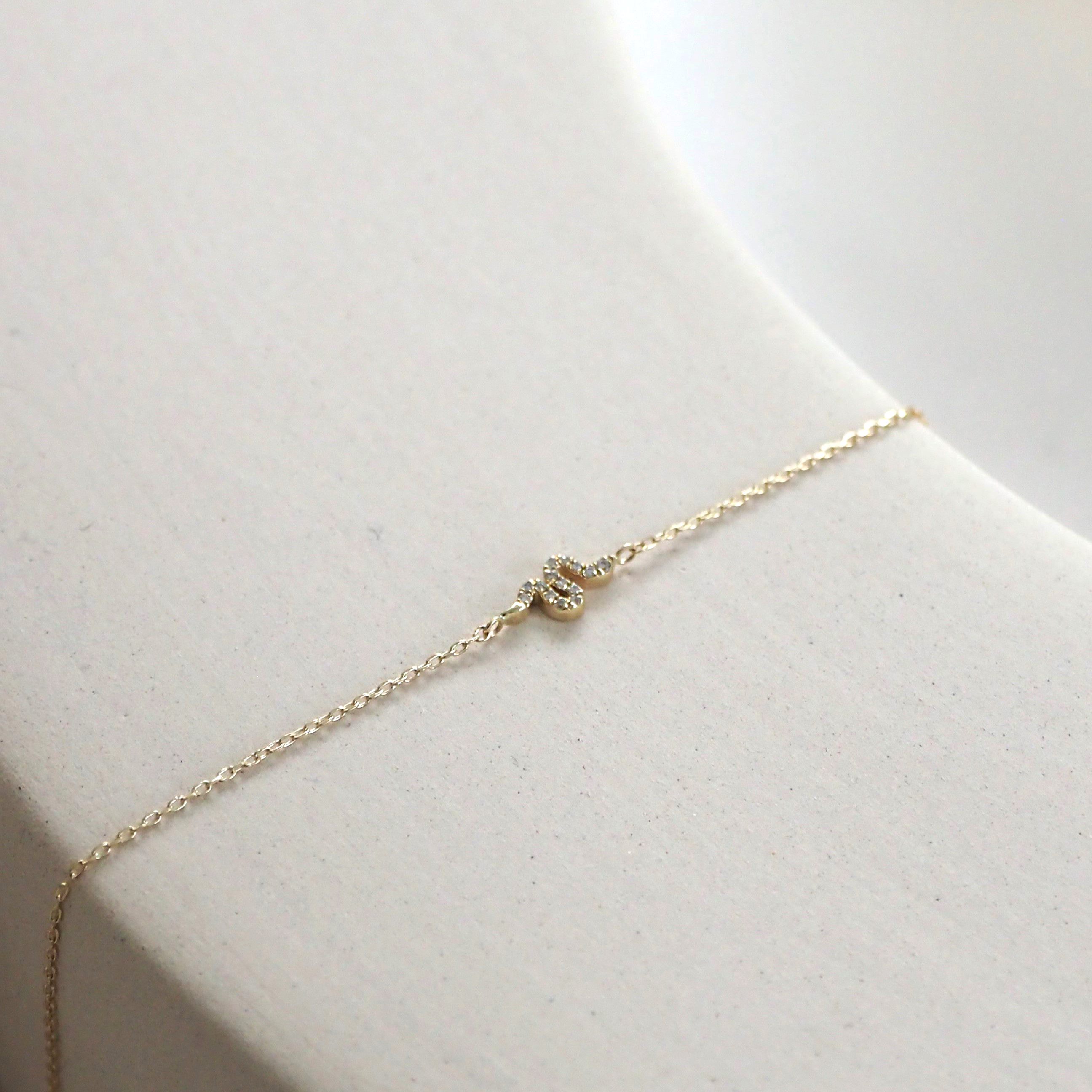 14k小蛇pave真鑽手鍊