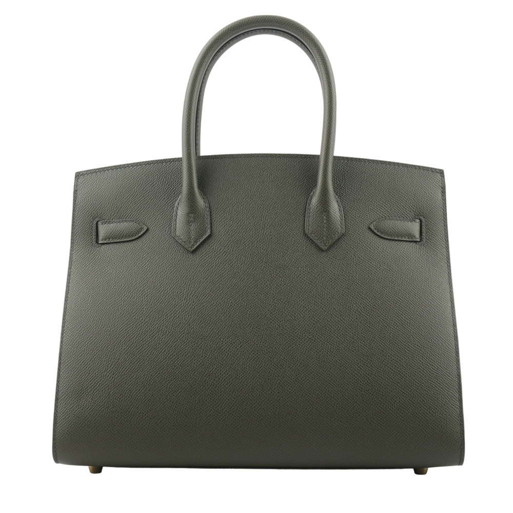 【HERMES】Birkin 金釦 Epsom皮 30cm (灰綠色) H079236CC C6