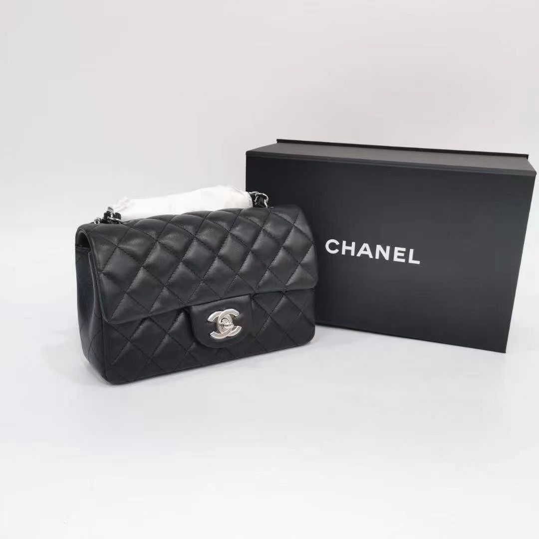 Chanel 20cm cf 黑銀 -M