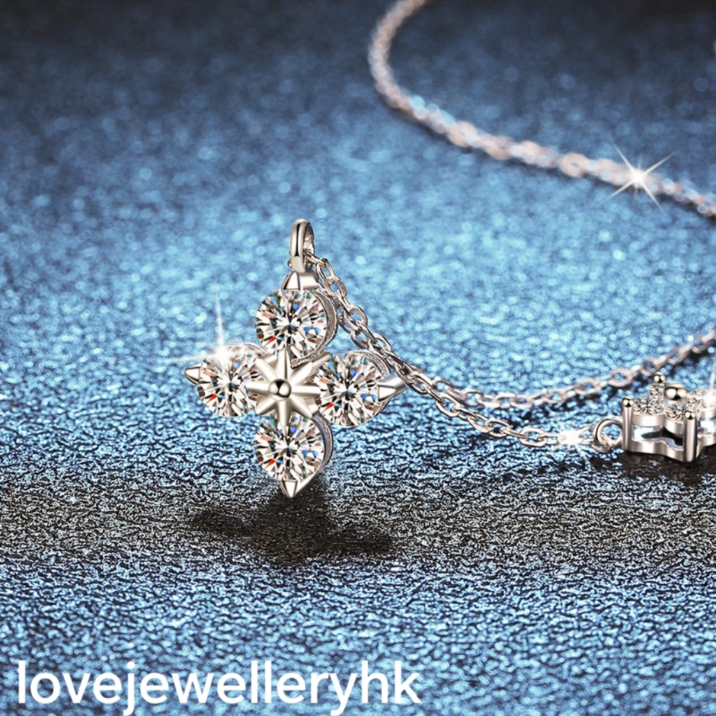 莫桑鑽四葉草吊咀     P1.2C004