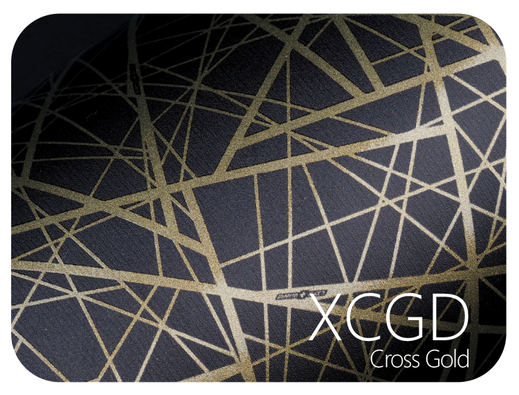 LIFE+GUARD XCGD Cross Gold LIFE+GUARD WABU Wave Blue vinyl skin sample for 3C protective wraps