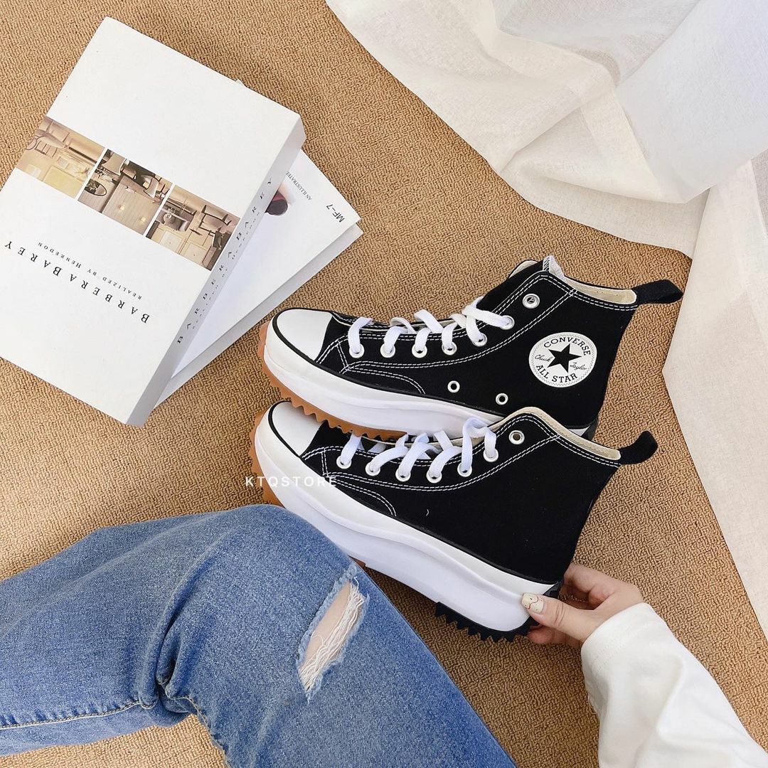 KTQ STORE ‧ Converse Run Star Hike 黑白 鋸齒鞋 厚底 166800C