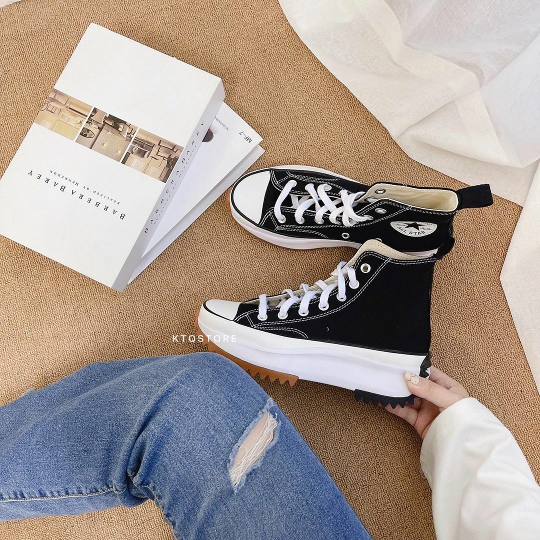 KTQ STORE ‧ Converse Run Star Hike 黑白 鋸齒鞋 厚底 166800C