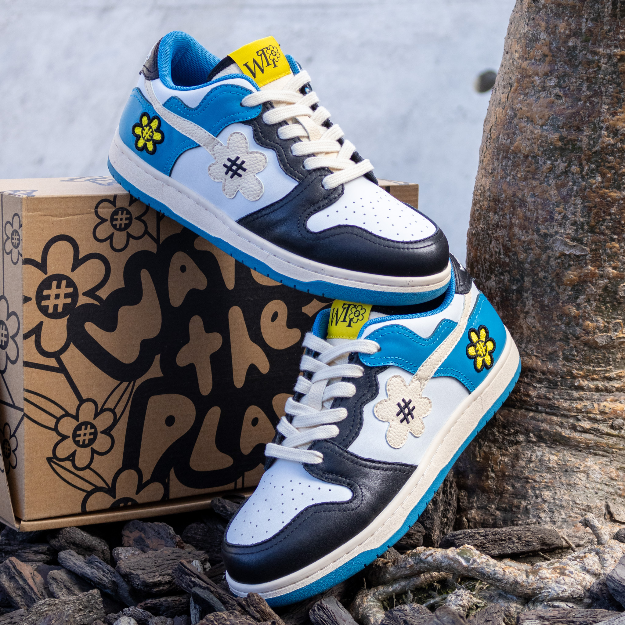 WATER THE PLANT THUNDER 日本限定 限量 藤原浩 花花 小倒鉤 藍黑白閃電