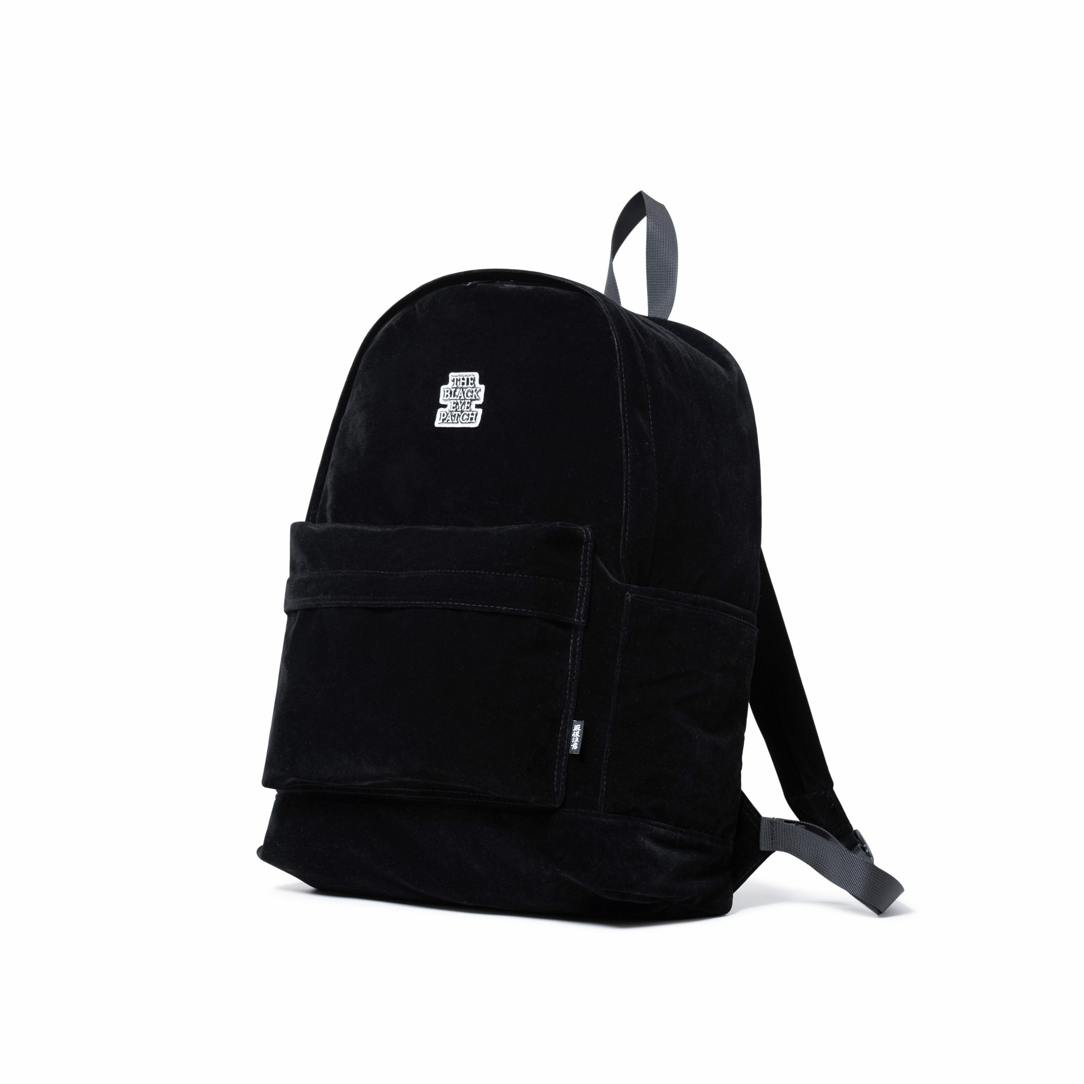 BLACKEYEPATCH OG LABEL VELOUR BACKPACK BLACK