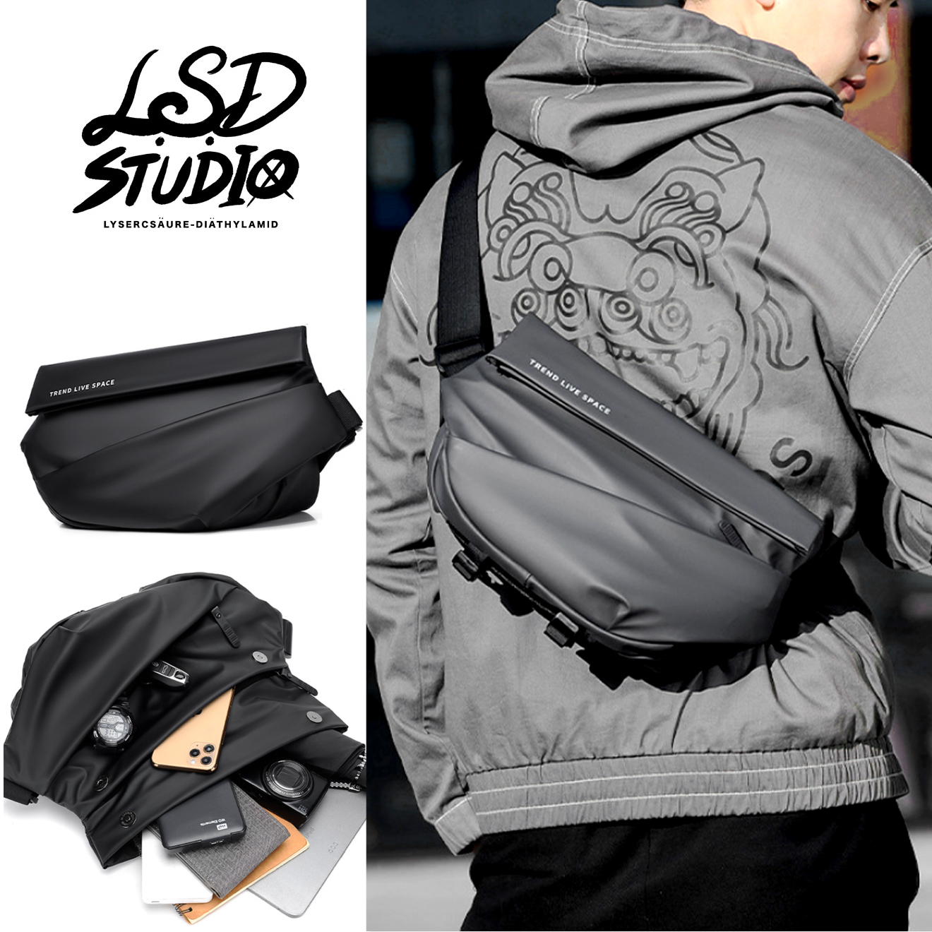 【BGAS009】職人磁吸式快拆便利郵差包