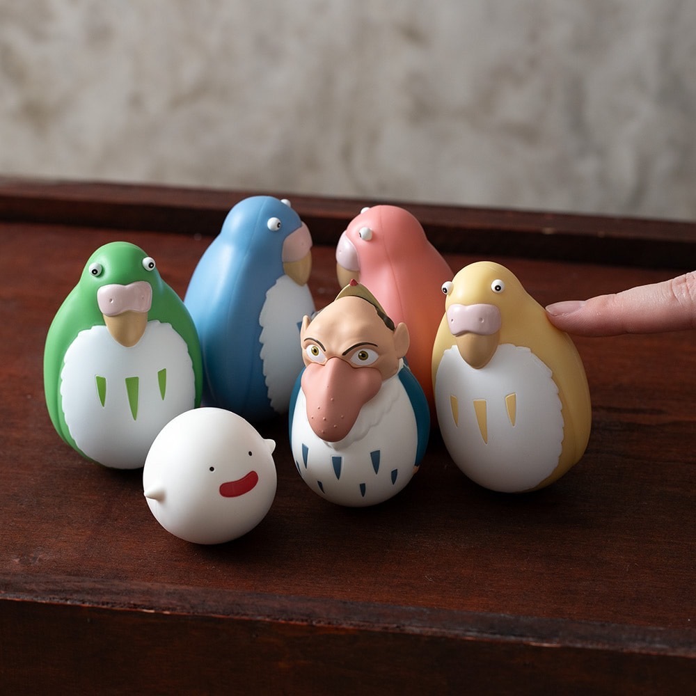 〔日本限定〕蒼鷺與少年 吉卜力 宮崎駿 Walla Walla 蒼鷺 蒼鷺吃老頭 不倒翁 擺飾 兩入一組