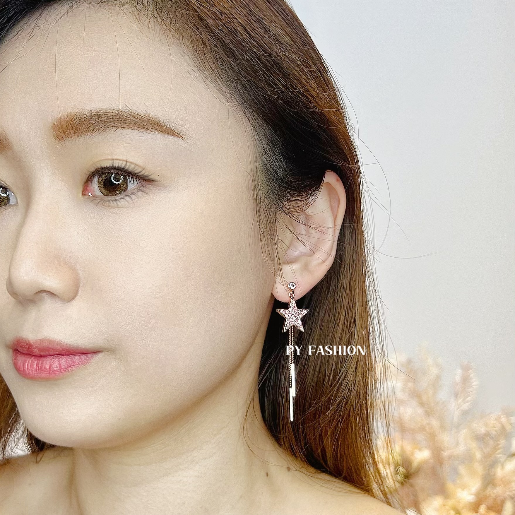 PY FASHION ACCESSORY: PINKY LUCKY STAR TWO WAY EAR RING